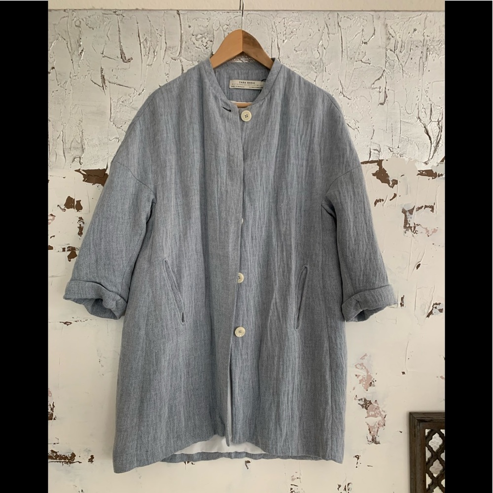 Zara denim style blazer